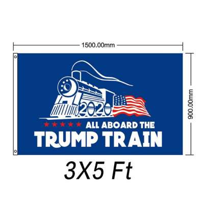 factory price advertising america trump train flag from China